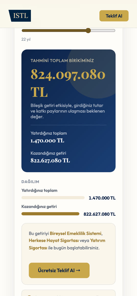 Ücretsiz bileşik getiri hesaplayıcı